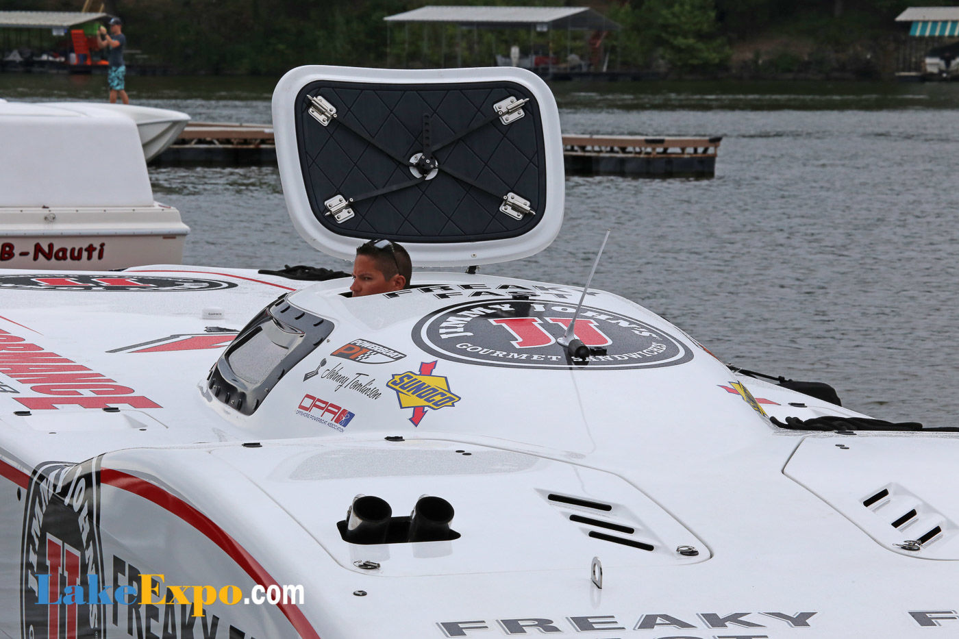 Shootout Boats In The Pits-84_peeking out of Freaky Fast PBC.jpg